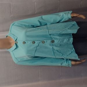 Habitat long sleeve, button up tee